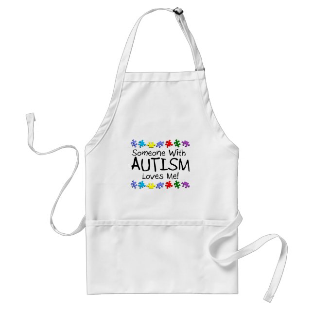 Avental Somone com autismo ama-me (os PP) (Frente)