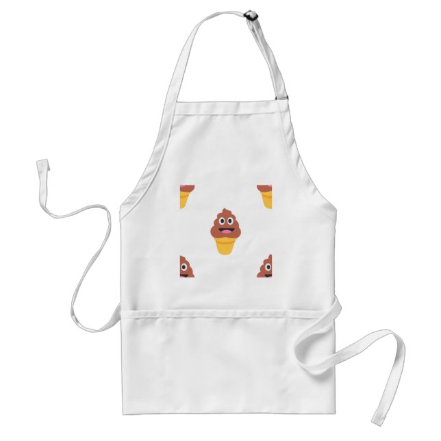 Avental sorvete cone poo emoji (Frente)