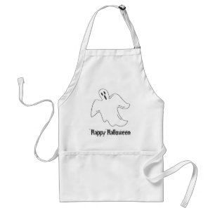 Avental Spooky Ghost Happy Halloween Festa Hostess Gift