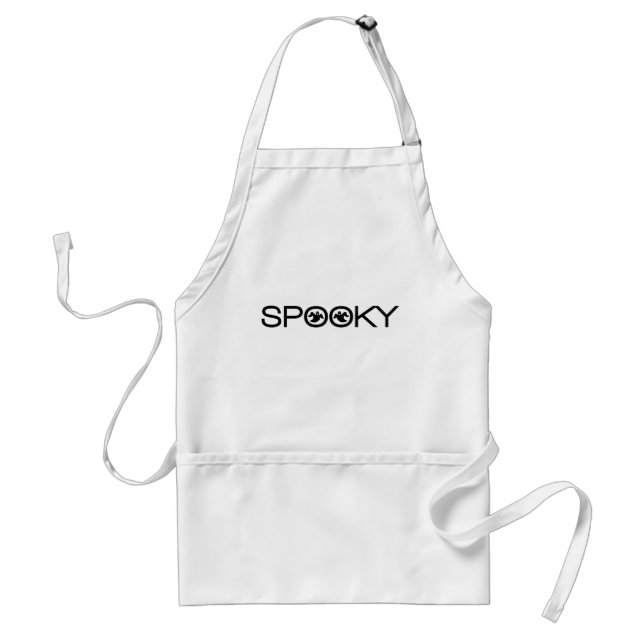 Avental Spooky Typografia Halloween Apron (Frente)
