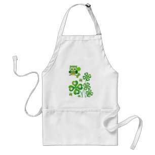 Avental St. Patrick's Day Kitchen Apron Owl