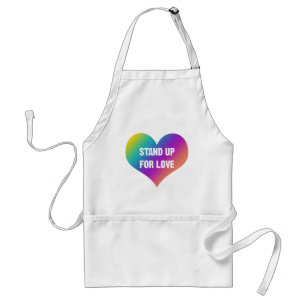 Avental Stand Up for Love (Rainbow Heart)