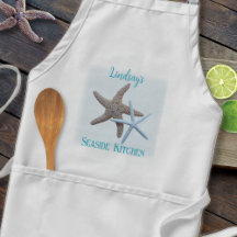 Avental Starfish Coastal Kitchen Pockets