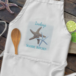 Avental Starfish Personalizado Beach Kitchen Apron