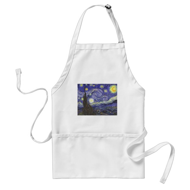Avental Starry Night por Vincent van Gogh (Frente)