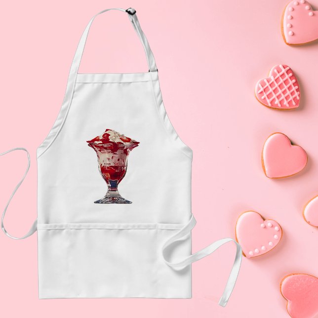 Avental Strawberry Sundae (Strawberry Sundae Adult Apron)
