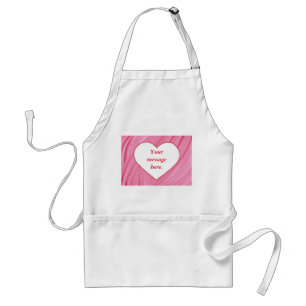 Avental Sua mensagem White Heart Red mistura Aprons