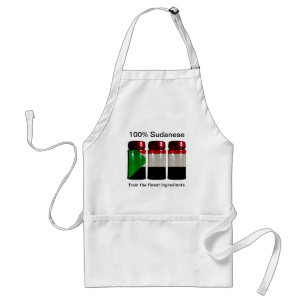 Avental Sudan Flag Spice Jars Apron