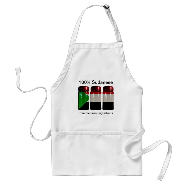 Avental Sudan Flag Spice Jars Apron (Frente)