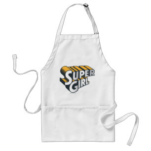 Avental Supergirl Silver e Logotipo Laranja