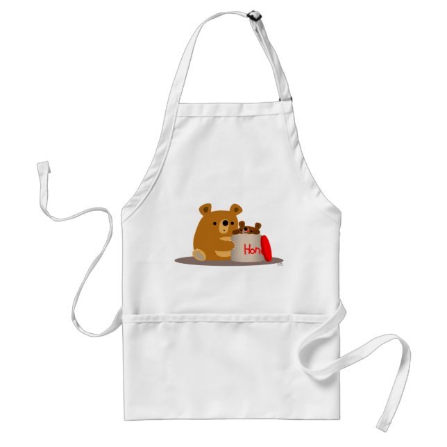 Avental Tchau Querida! Bears Apron, um cartoon bonito (Frente)