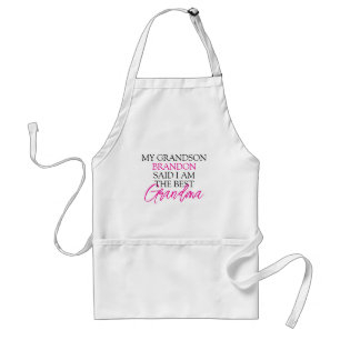 Avental Tchic Pink & Black Text Avós Engraçados Vovó