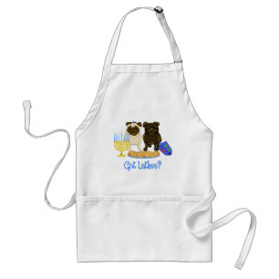 Avental Tem Travas Hanukkah Pug Aprons