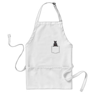 Avental Terrier Dog Pocket Apron escocês