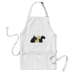 Avental Terriers Escoceses Preto e Trigo