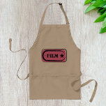 Avental Tíquete de Filme Apron<br><div class="desc">Ir ao cinema para ver um filme é algo que muitos de nós gostamos de fazer, e um ingresso é exatamente o que você precisa. Esta design é de uma passagem de filme projetada em rosa. Vai te levar ao cinema. Este design de filme parece excelente neste avental. Perfeito para...</div>