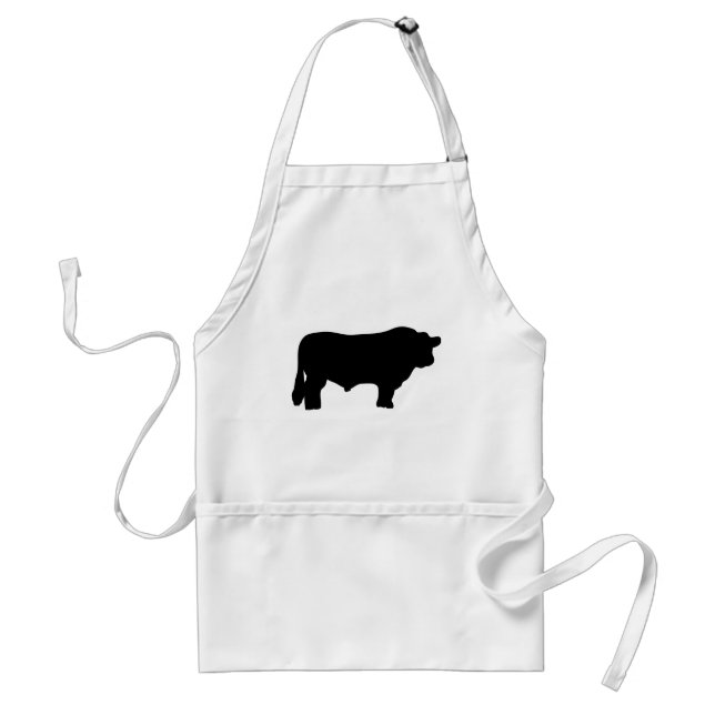 Avental touro preto grande de angus (Frente)