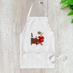 Avental Trabalhador do Office em Mulheres<br><div class="desc">Uma trabalhadora de escritório em sua mesa. Esta design parece realmente eficaz nestes Apron</div>