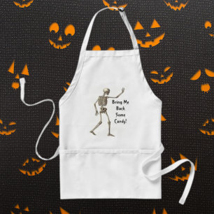 Avental Traga-Me Um Esqueleto De Candy Halloween Apron