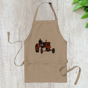Avental Trator Vermelho Vintage Retro Fazendeiro