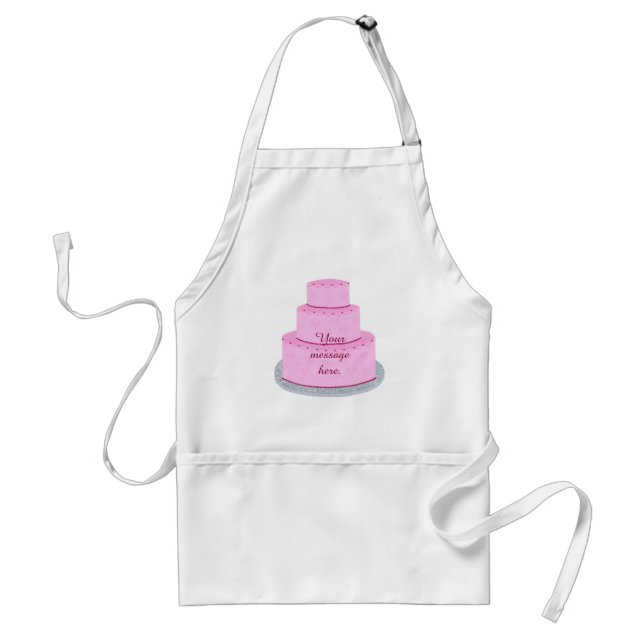 Avental Três Peitos Rosa Níveis Faça Suas Mensagens Aprons (Frente)