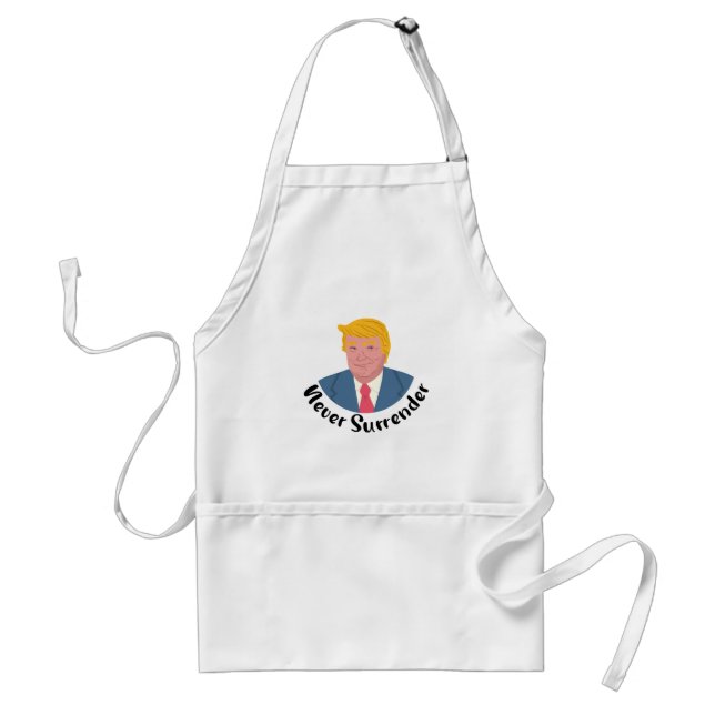 Avental Trump Mugshot Nunca renderse (Frente)