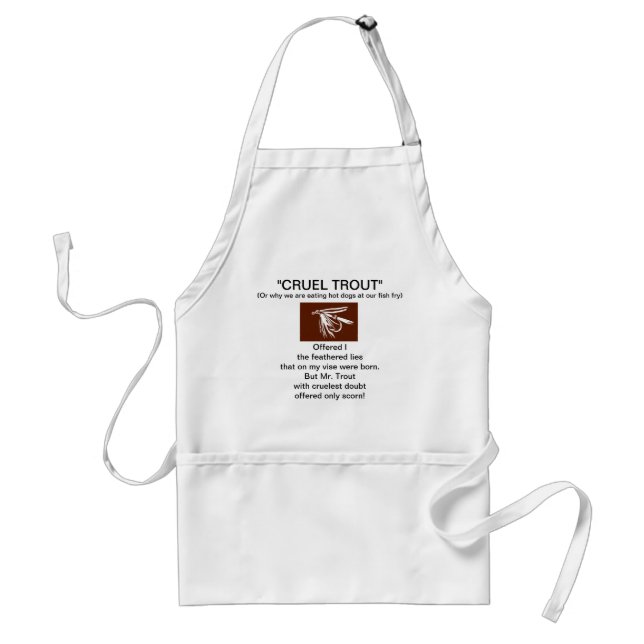 Avental "Truta De Mosca Marrom-úmida" Apron (Frente)