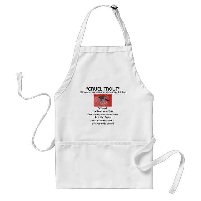 Avental "Truta De Mosca Molhada De Gnat Negro" Apron (Frente)