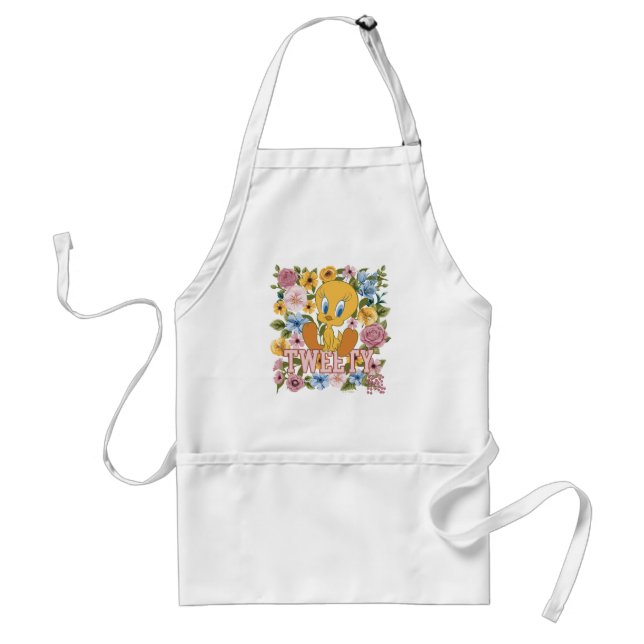 Avental TWEETY™ Floral Embroidery Graphic (Frente)