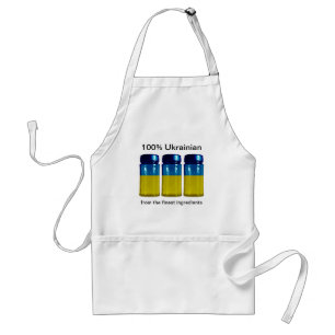 Avental Ucrânia Flag Spice Jars Apron