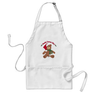 Avental Urso de Natal Eu Amo o Papai Noel!