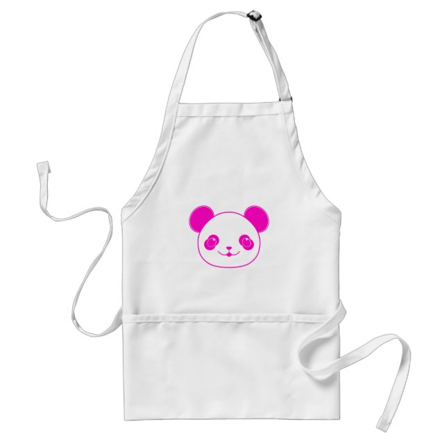 Avental Urso Panda de Kawaii Rosa (Frente)