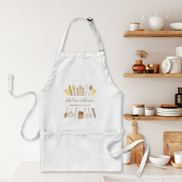 Avental Utensílios de Cozinha Personalizados com Aquarela