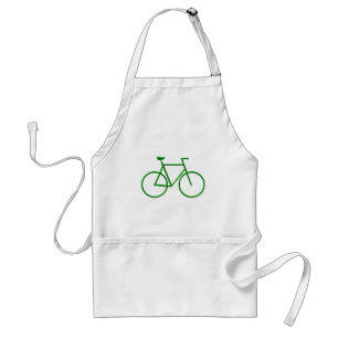 Avental Vai a bicicleta verde