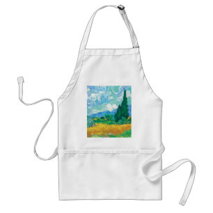 Avental Van Gogh Wheatfield com Cyprestes