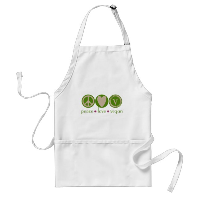 Avental Vegan do amor da paz (Frente)