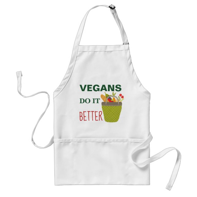 Avental Vegans melhora o slogan engraçado (Frente)