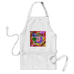 Avental Venice Beach Tropical Friends Apron