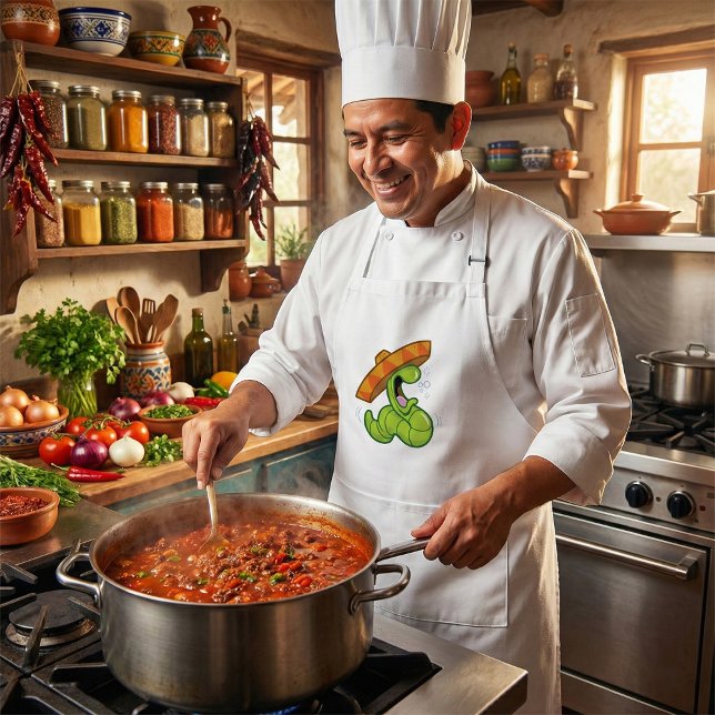 Avental Verme de bebado com Partido Mexicano Sombrero (Criador carregado)