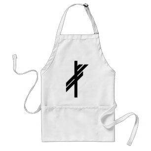 Avental Viking Rune - Sorte - Preto