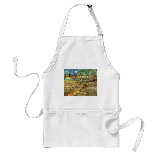 Avental Vincent van Gogh - Campo de Trigo Cercado com Camp (Frente)