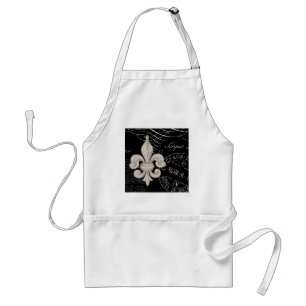 Avental Vintage Fleur de Lis...apron