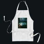 Avental Vintage Honeymoon Love, Newlyweets em Niagara Fall<br><div class="desc">Imagem de romance e amor de ilustração com uma jovem casal casada em sua lua de mel por Niagara Falls. Uma noite romântica perto da cascata sob a lua de uma lua de cheio.</div>