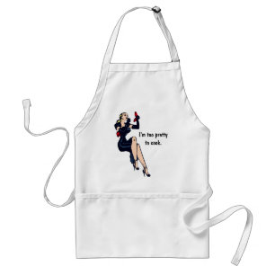 Avental Vintage Muito Bonita Para Cozinhar Loira Garota Gl