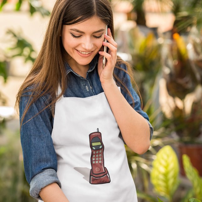 Avental Vintagem telefônica sem fios retrorativa 90s (Criador carregado)