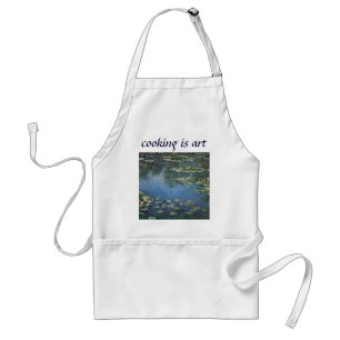 Avental Waterlilies por Claude Monet, flores do vintage