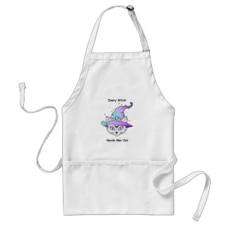 Avental Whimsical Witch Cat