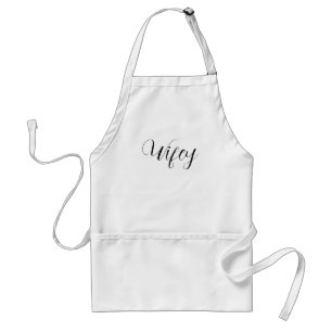 Avental Wifey Elegant Black Script White Women