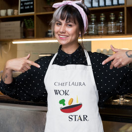 Avental Wok Star Veggie Chef Personalizado