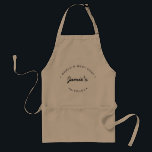 Avental World's Best Chef Kitchen Custom Name<br><div class="desc">Inspire and celebrate the culinary genius in your life with this personalized adult apron. Designed with a modern and unique style, it features the title "World's Best Chef" to honor their talent and passion in the kitchen. Customize this apron by adding their name, making it a truly special and thoughtful...</div>